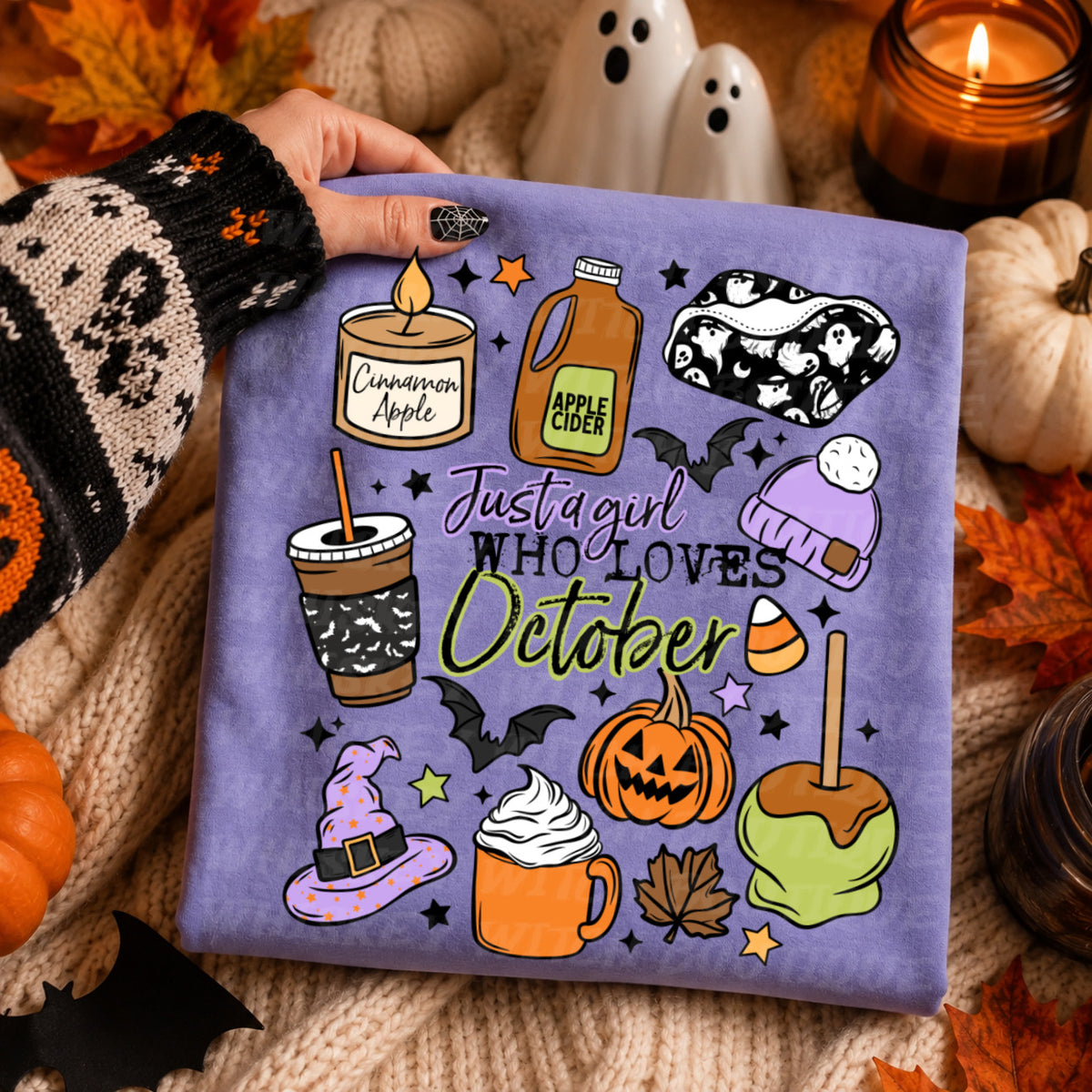 Just a Girl Who Loves October T-Shirt: Cozy Fall Vibes