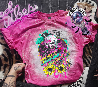 Spooky Vintage Halloween Retro Style Bleached Handmade T Shirt