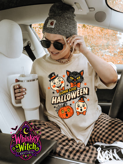 Retro Halloween Shirt & Sweatshirt – Long Live Halloween Vintage Spooky Graphic Tee