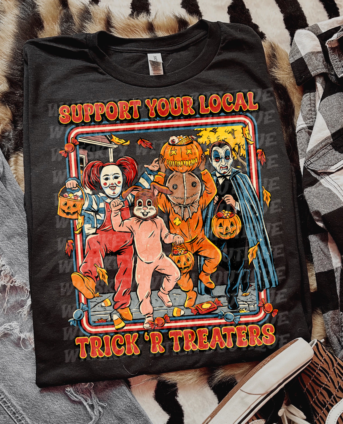 Retro Halloween Trick or Treaters T shirt