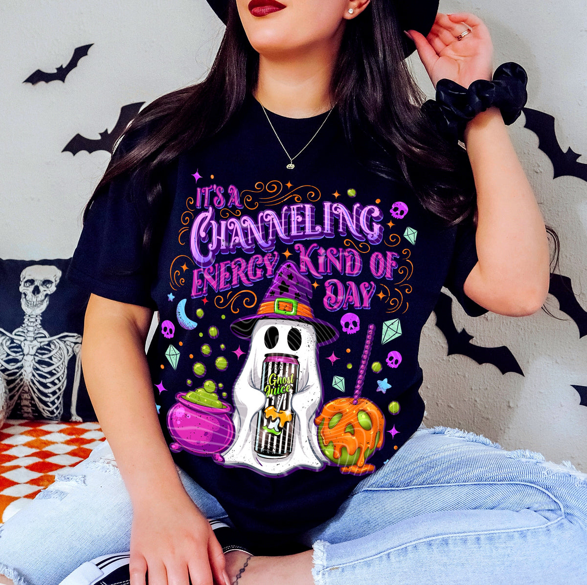 Cute Halloween Spooky Ghost Channeling Energy