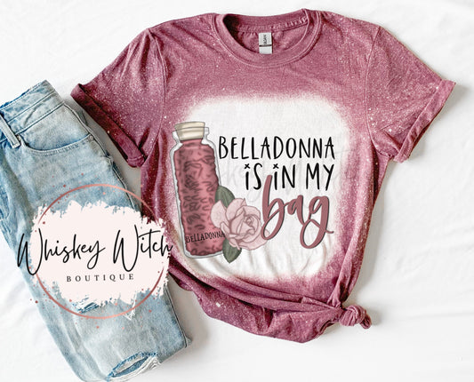 Belladonna Is In My Bag bleached t shirt | vintage | retro | distressed | custom | funny shirt | witchy
