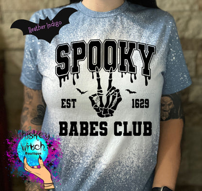 Spooky Babes Club witchy bleached shirt | bleached | vintage | retro | distressed | custom | funny | best seller | soft tee