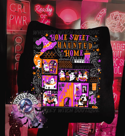 Home Sweet Haunted Home T-Shirt: Retro Halloween Ghost Graphic Tee