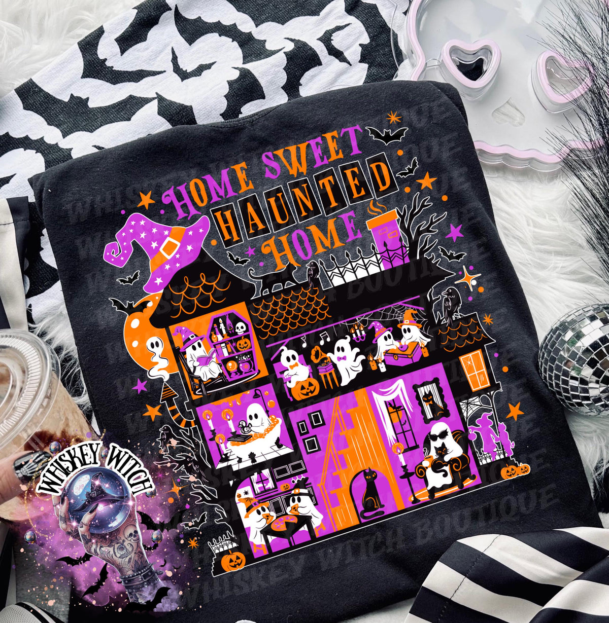 Home Sweet Haunted Home T-Shirt: Retro Halloween Ghost Graphic Tee
