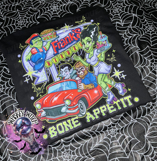 Spooky Diner T Shirt | vintage | retro | custom | funny shirt | Halloween | gift | goth | custom | trending | trendy | soft tee