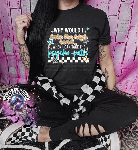 psycho - path | funny shirt | cozy shirt | sarcastic | snarky | gifts for her | unique gift | bleached shirt | retro | vintage
