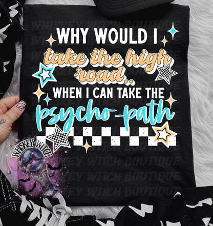 psycho - path | funny shirt | cozy shirt | sarcastic | snarky | gifts for her | unique gift | bleached shirt | retro | vintage