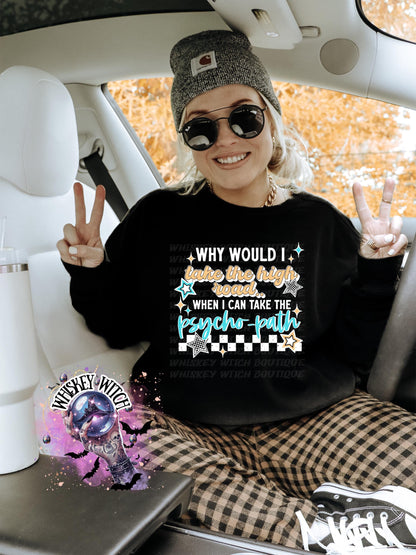 psycho - path | funny shirt | cozy shirt | sarcastic | snarky | gifts for her | unique gift | bleached shirt | retro | vintage