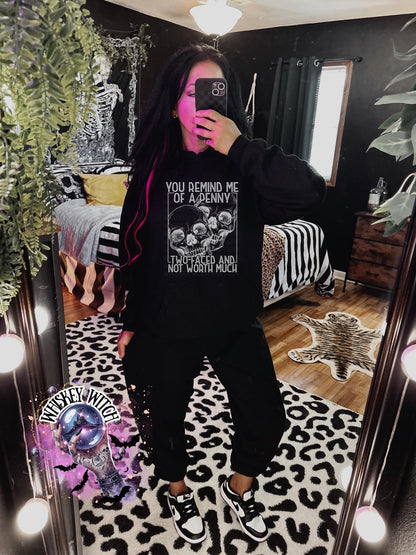 Petty/Sassy Skull Shirt • Sarcastic Quote Shirt • Unisex Graphic Tee or Cozy Crewneck