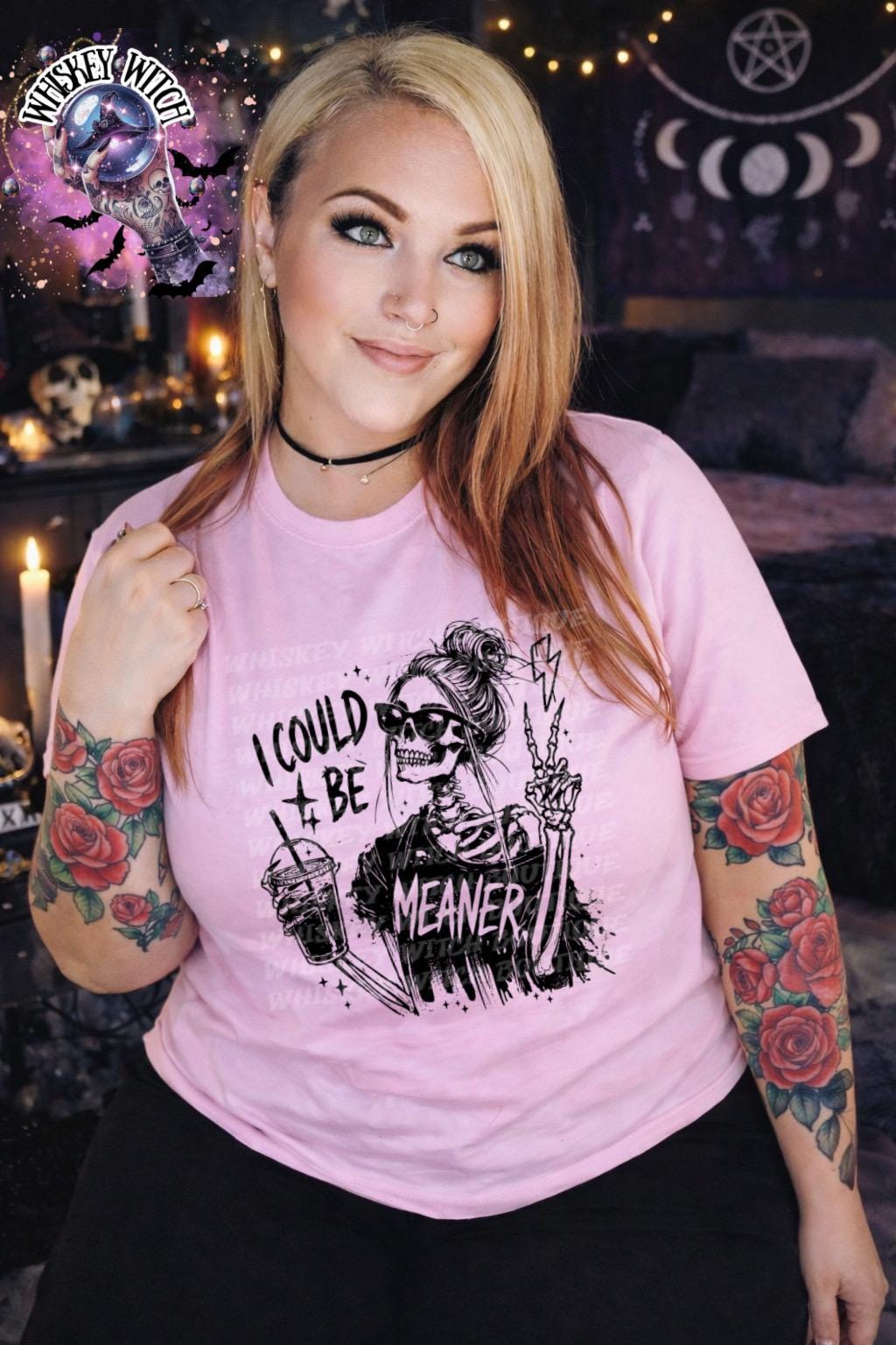 Skeleton Coffee shirt, I Could Be Meaner sassy sarcastic quote, edgy unisex shirt, grunge gothic style