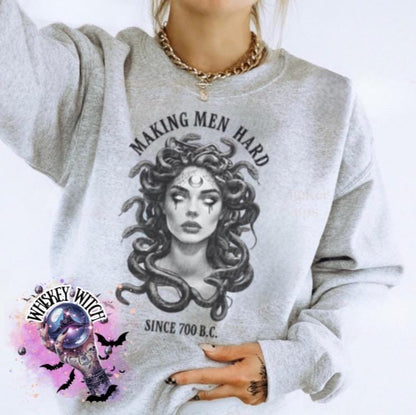 Unisex Medusa Funny Graphic Tee, Greek Mythology Gorgon Shirt, Gothic Witchy Adult Humor