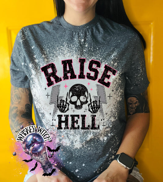 Raise Hell Skull Shirt | Edgy Gothic Graphic Tee | Funny Rebel Statement T-Shirt