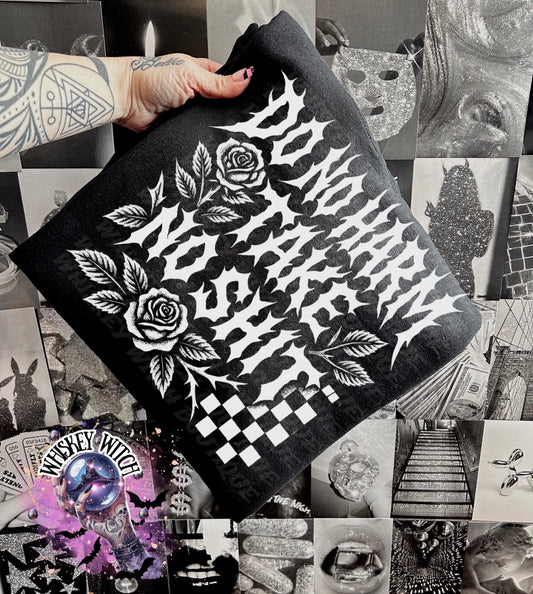 Do No Harm Take No Shit Graphic T-Shirt, Rose Goth Tee, Unisex Cotton Shirt, witchy alternative shirt