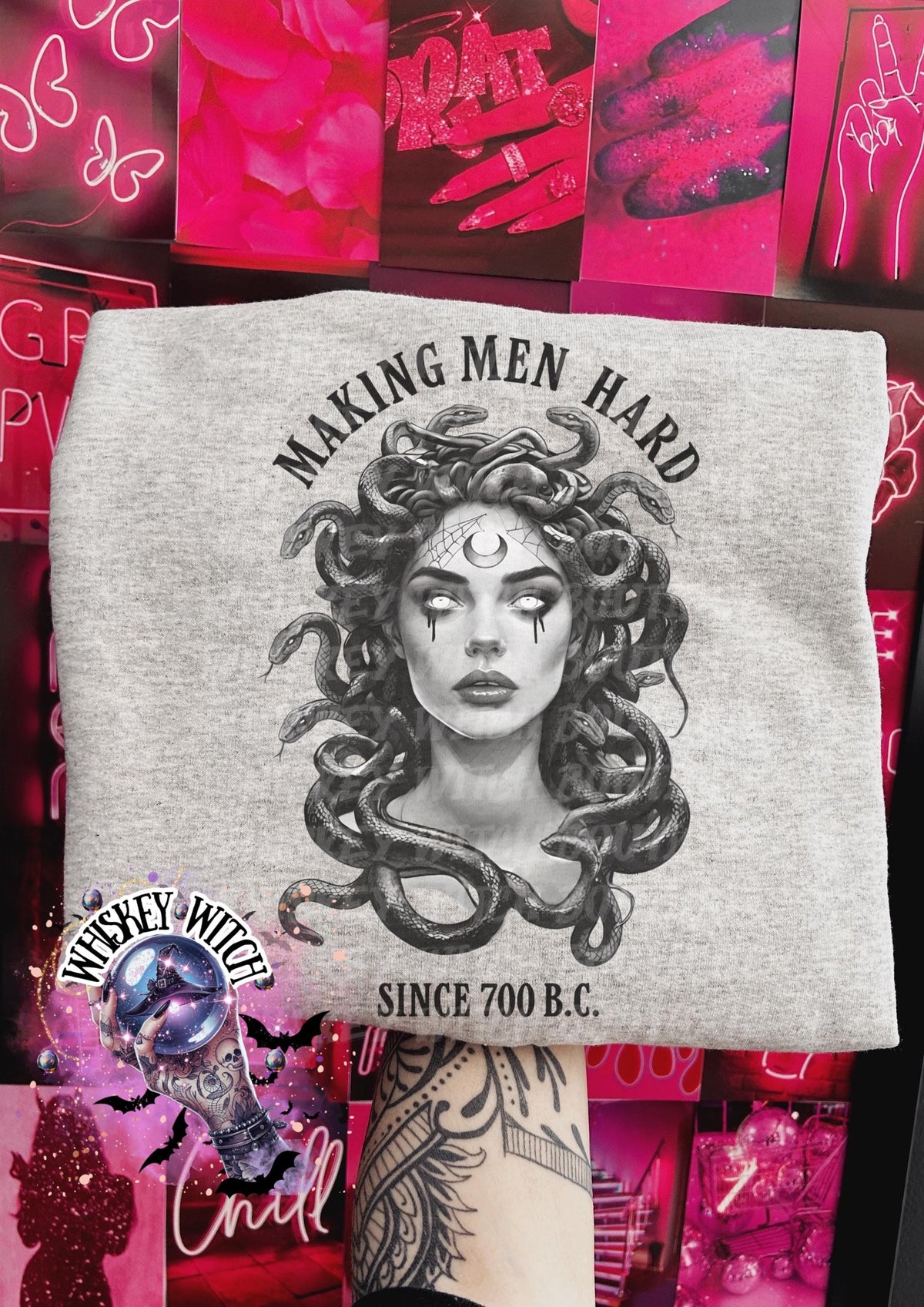 Unisex Medusa Funny Graphic Tee, Greek Mythology Gorgon Shirt, Gothic Witchy Adult Humor