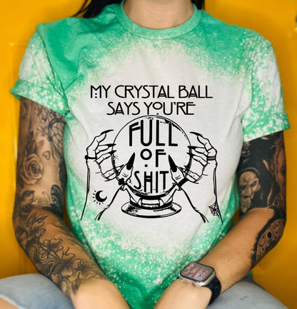 Bleached Witch T-Shirt – Crystal Ball Graphic Tee, Witchcore Top