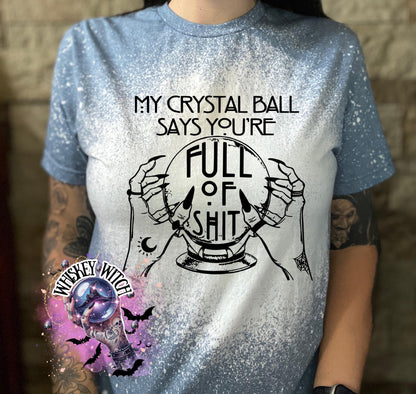 Bleached Witch T-Shirt – Crystal Ball Graphic Tee, Witchcore Top