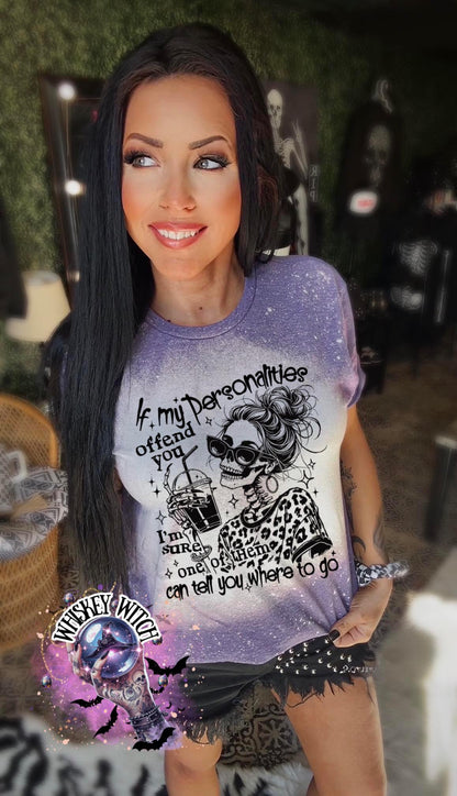 Bleached Skeleton Girl Coffee Shirt, Sarcastic Graphic Tee