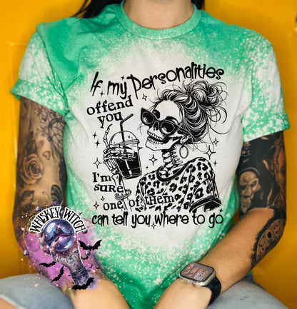 Bleached Skeleton Girl Coffee Shirt, Sarcastic Graphic Tee