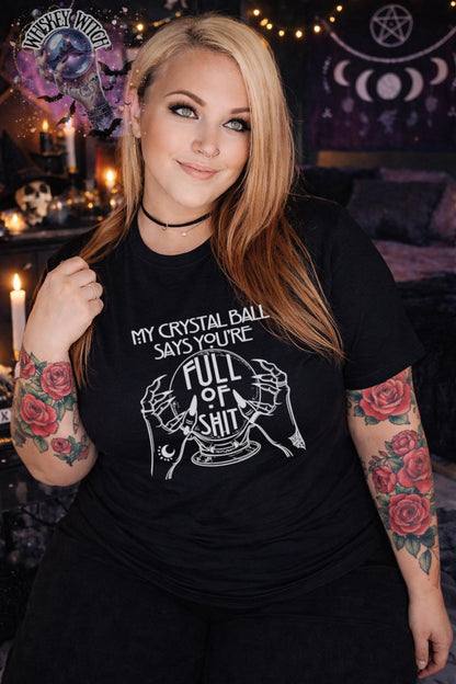 Crystal Ball Witch T-Shirt – Funny Sarcastic Graphic Tee
