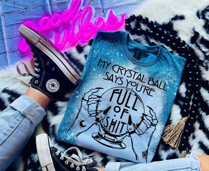 Bleached Witch T-Shirt – Crystal Ball Graphic Tee, Witchcore Top