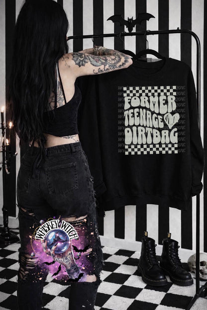 Former Teenage Dirtbag Graphic Tee, Y2K Emo Sweatshirt
