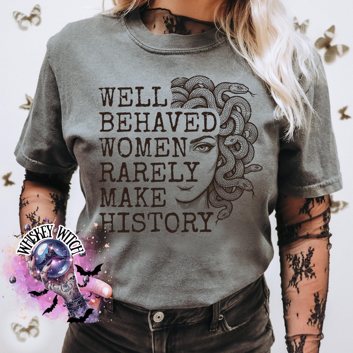 Medusa Graphic Tee, Witchy Feminist Shirt, Gothic Quote, Comfort Colors