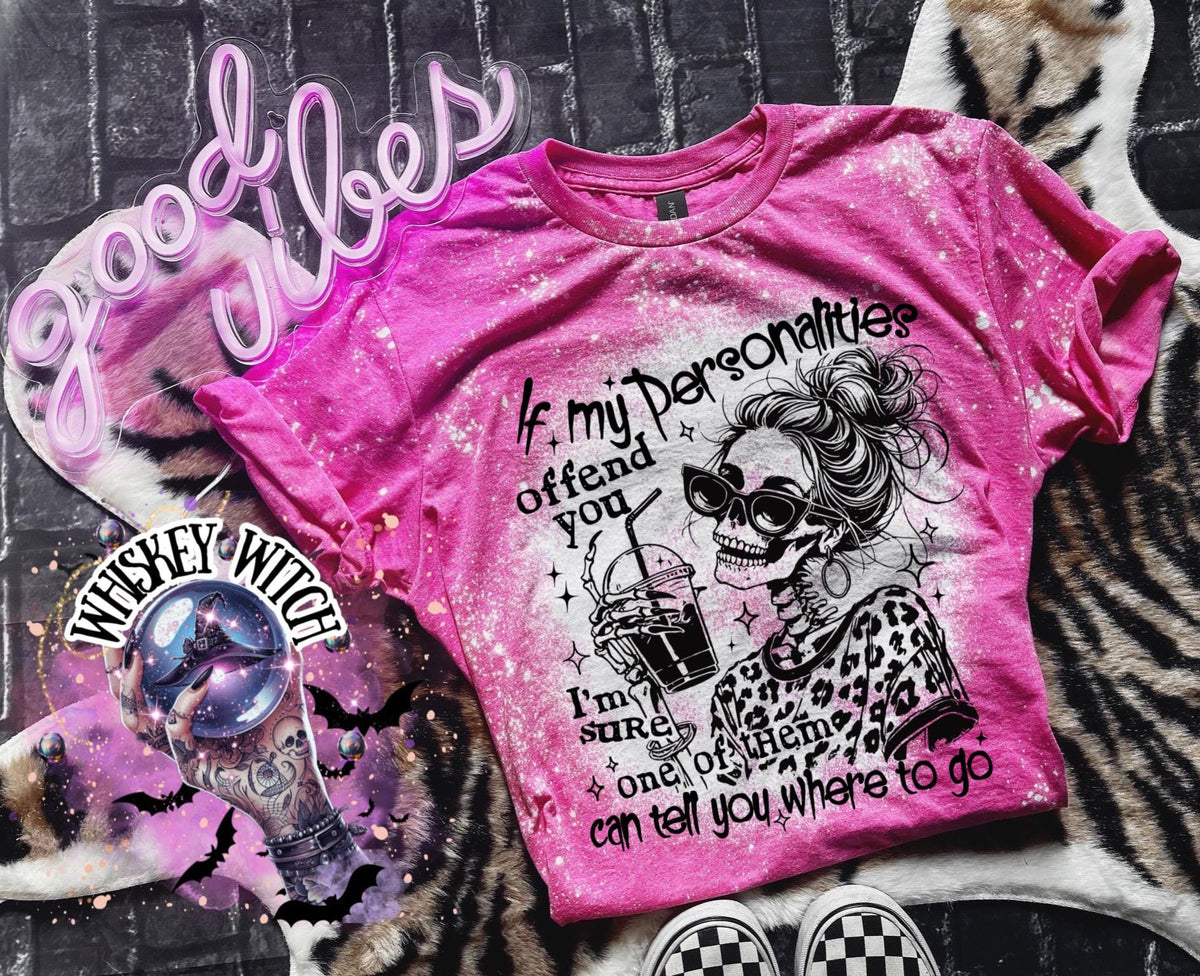 Bleached Skeleton Girl Coffee Shirt, Sarcastic Graphic Tee
