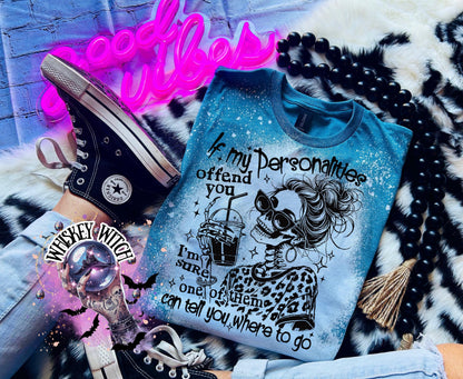 Bleached Skeleton Girl Coffee Shirt, Sarcastic Graphic Tee
