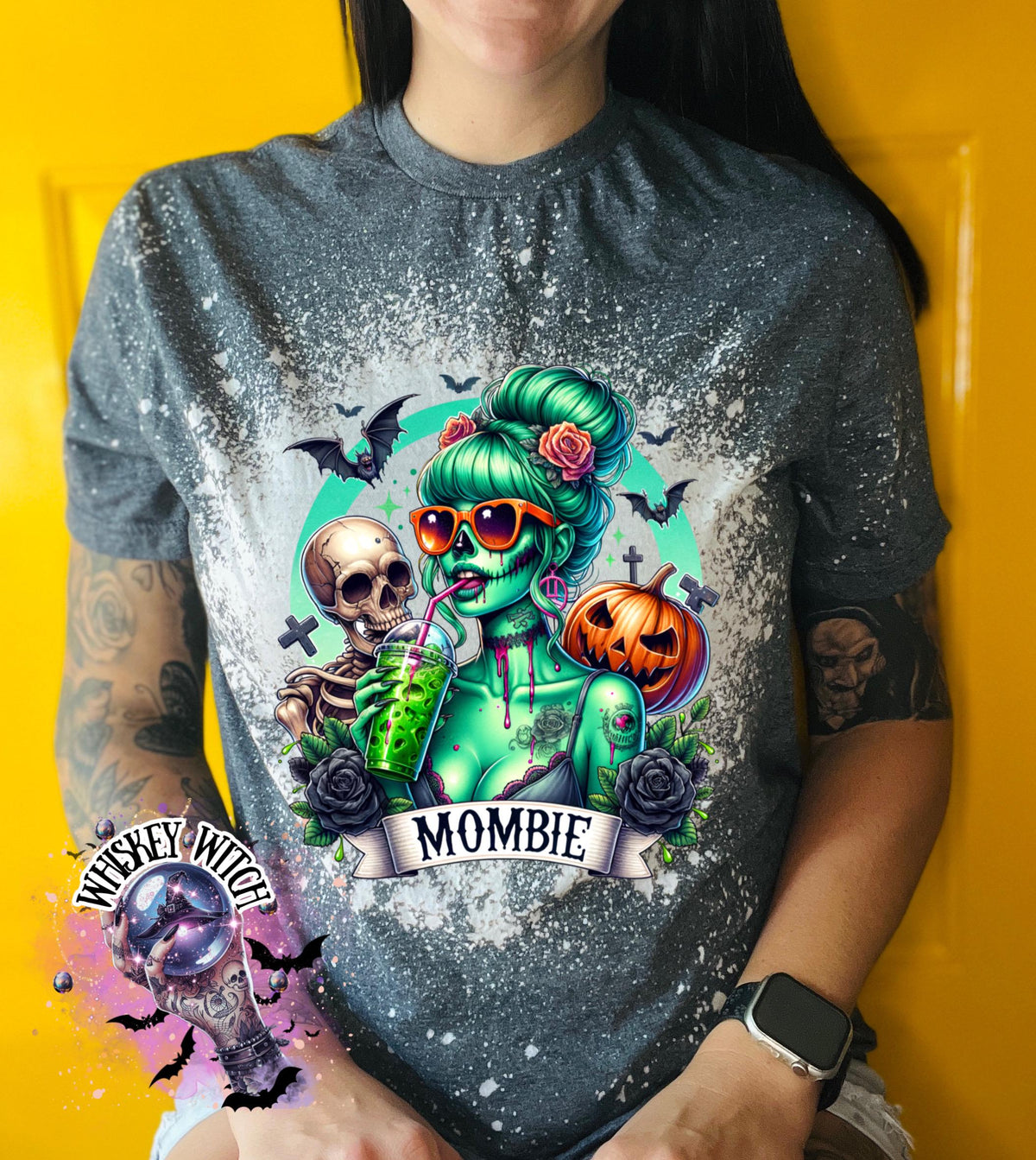 Bleached Shirt Mombie Skeleton | funny T shirt | gift | tshirt | unique gift | gift for her | snarky | sarcastic | skeleton | soft tee