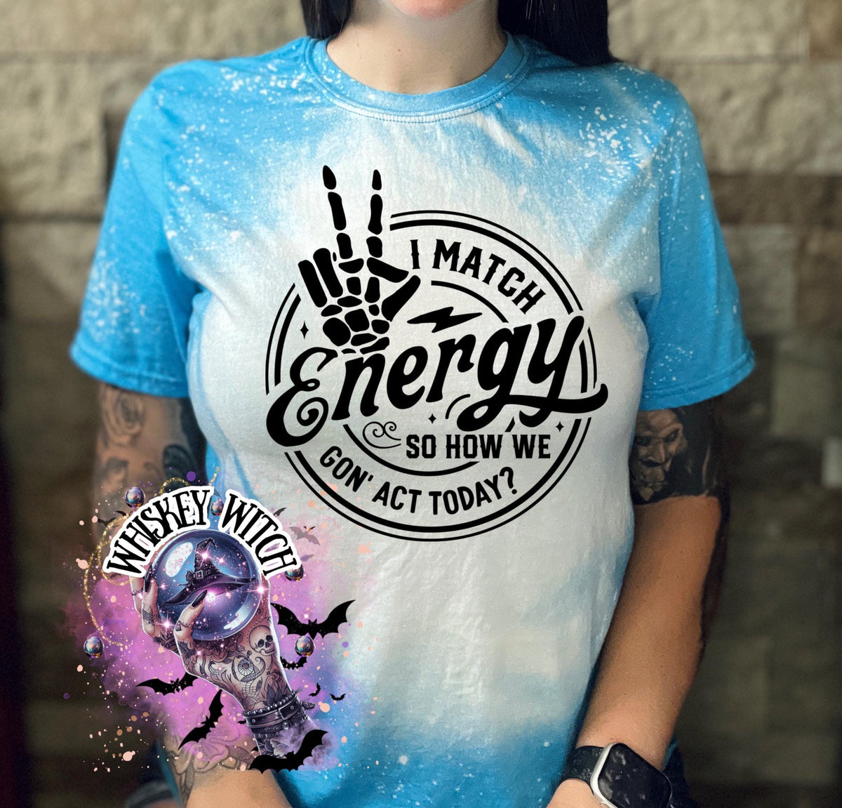 I match energy sarcastic bleached tee | vintage | retro | custom | funny |t shirt | gift | t shirts funny | cool t shirts | soft tee