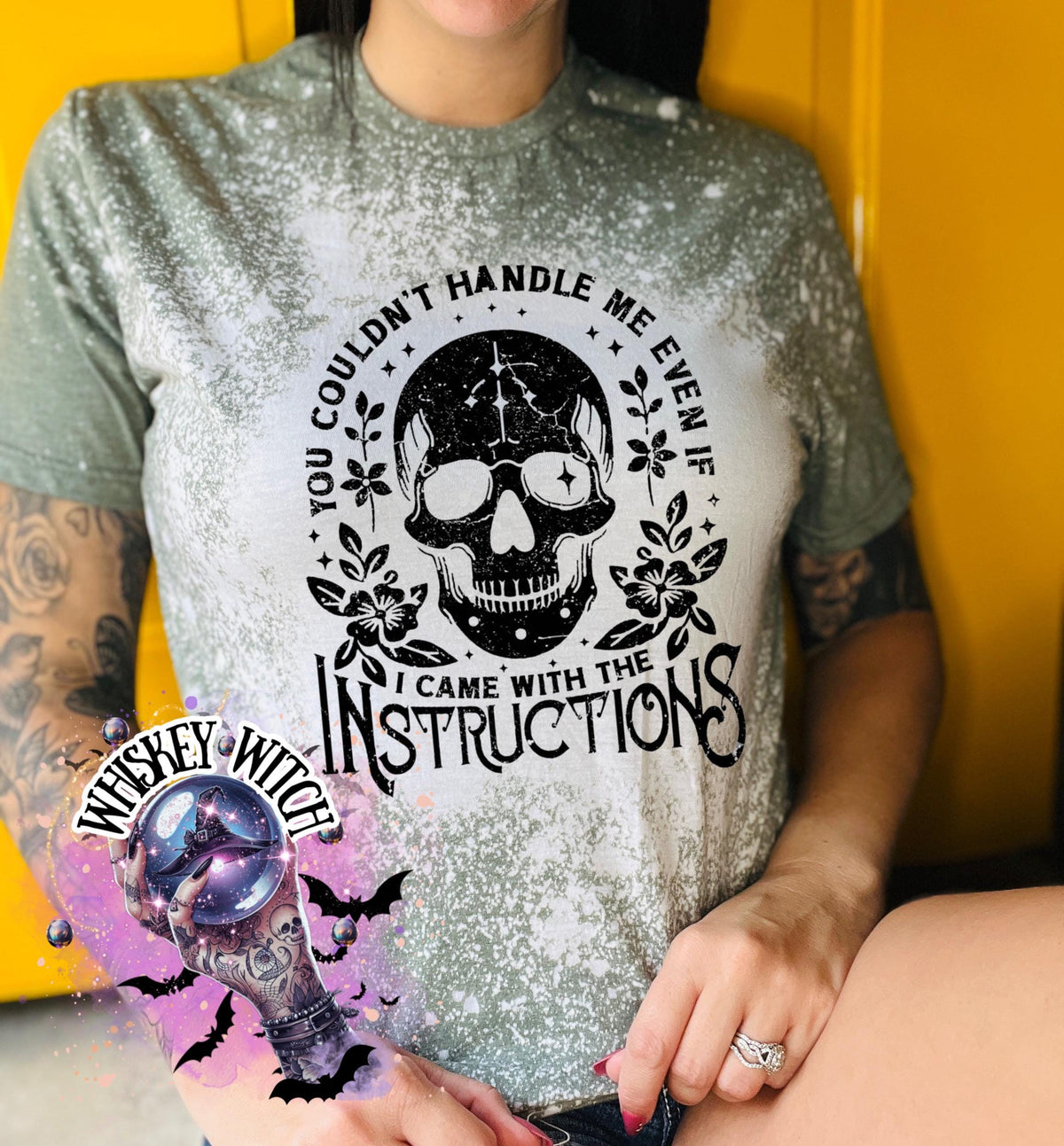Sarcastic Skull Shirt, Witchy Goth Graphic Tee for Women, Snarky Alternative Statement T-Shirt