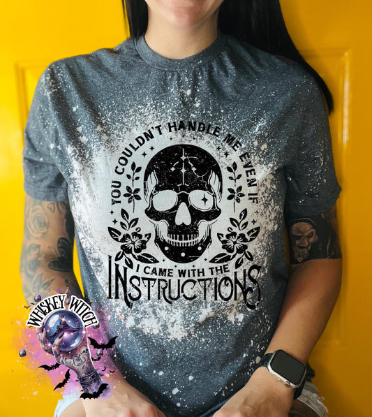 Sarcastic Skull Shirt, Witchy Goth Graphic Tee for Women, Snarky Alternative Statement T-Shirt