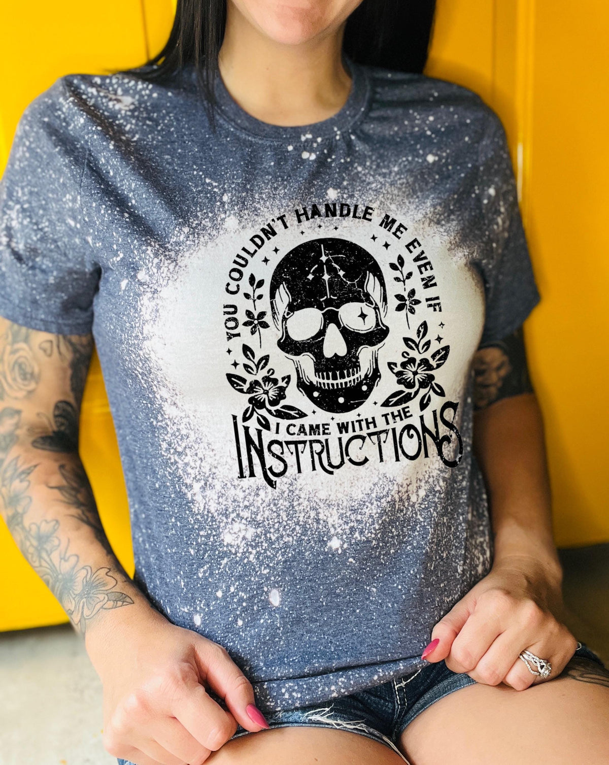 Sarcastic Skull Shirt, Witchy Goth Graphic Tee for Women, Snarky Alternative Statement T-Shirt
