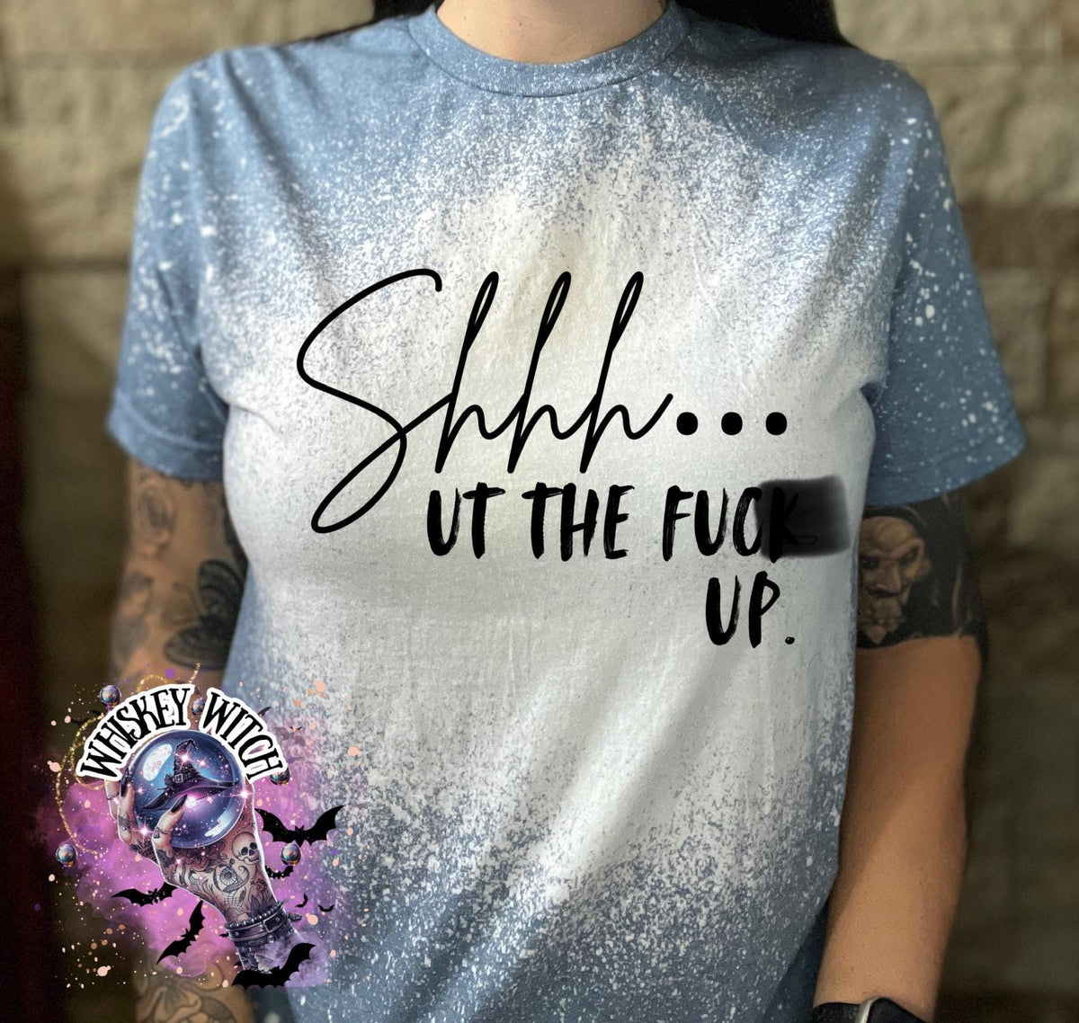 Shut the F*ck Up Shirt, Funny Bleached Pink Tee, Sassy Introvert Graphic T Shirt
