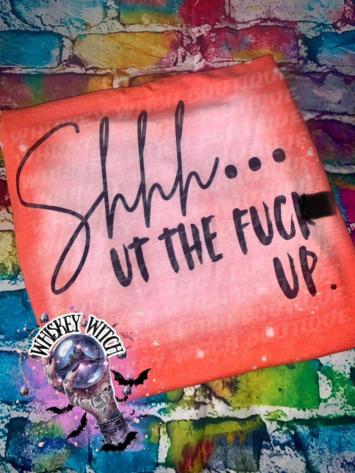 Shut the F*ck Up Shirt, Funny Bleached Pink Tee, Sassy Introvert Graphic T Shirt