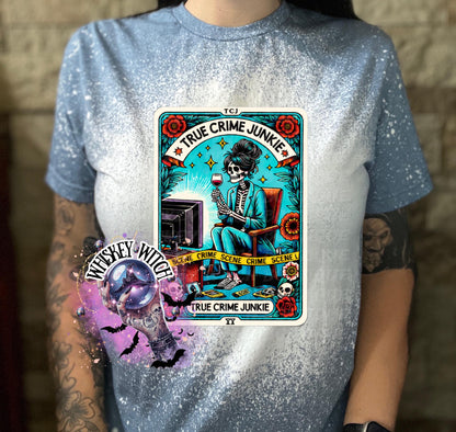 True Crime Junkie funny witchy shirt | sarcastic | trending | unique | vintage | retro | distressed | custom | funny | gift best seller