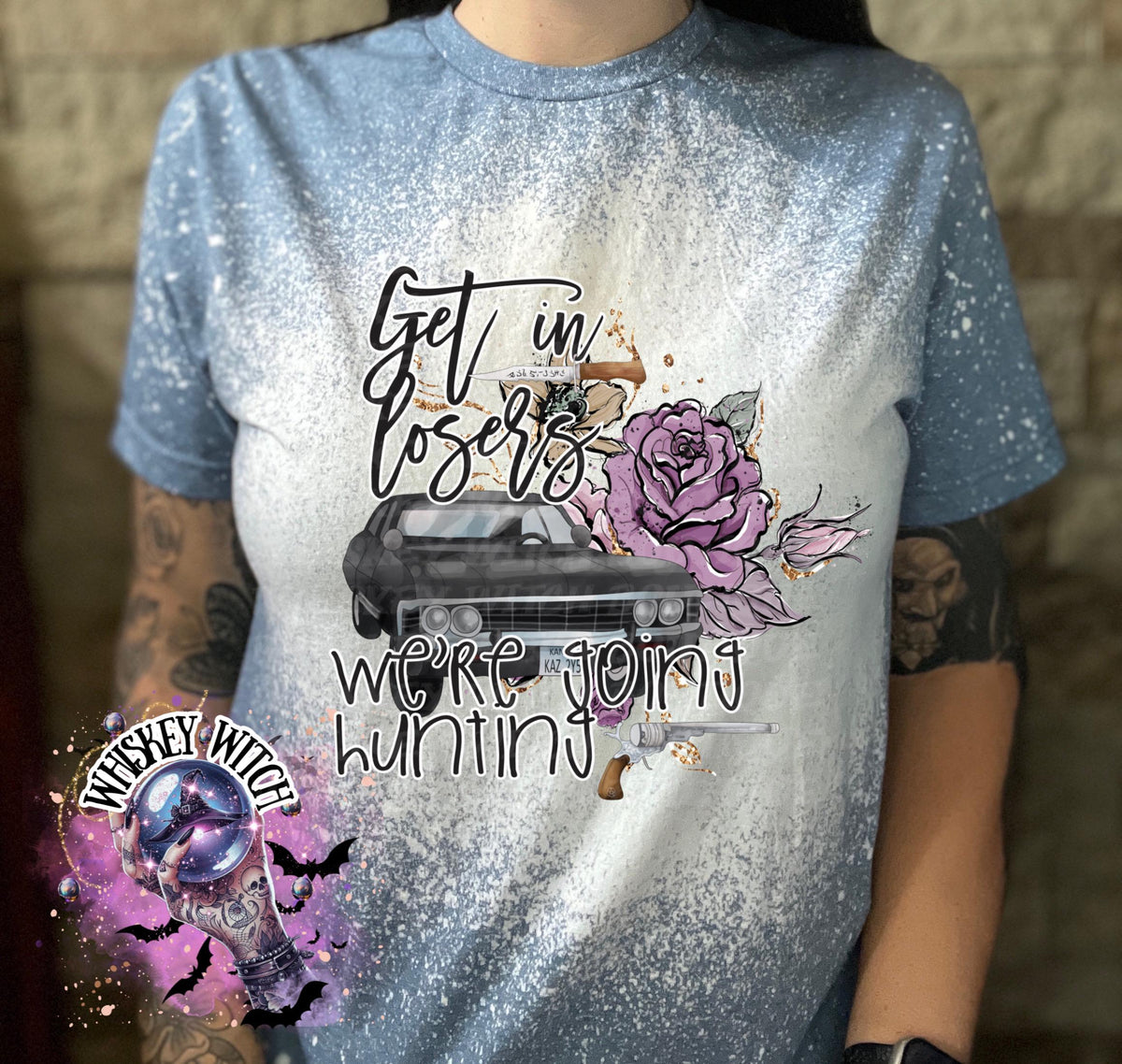 Supernatural Inspired bleached t shirt | vintage | retro | soft tee | custom | funny shirt | spooky | hunting