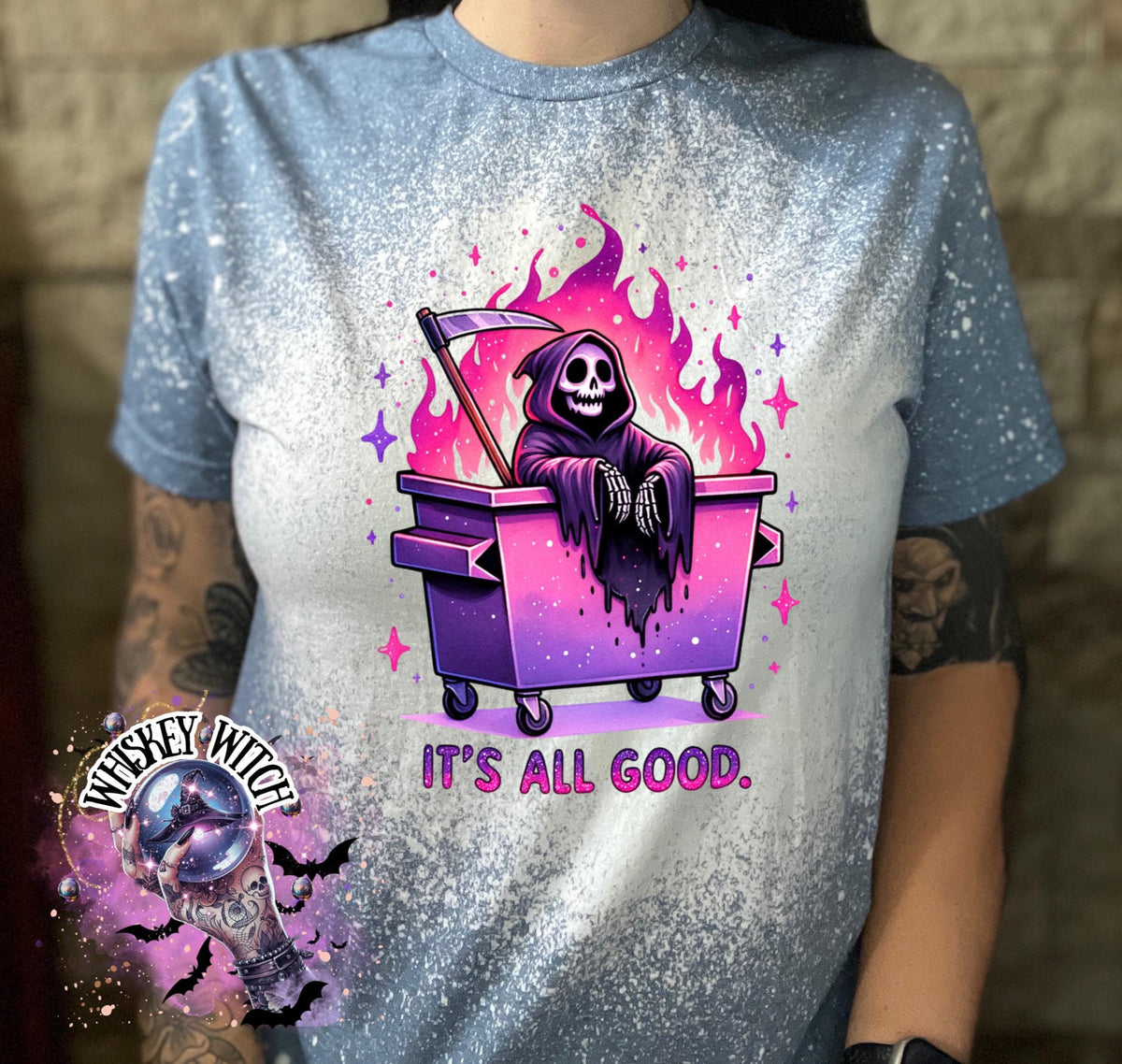 It’s All Good Grim Reaper | vintage | retro | distressed | custom | funny shirt | Halloween | gift | sarcastic | snarky | goth | custom
