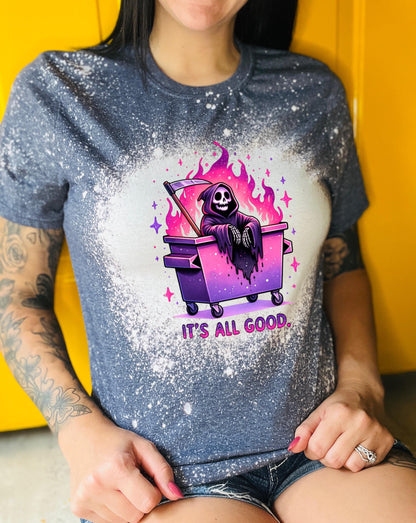 It’s All Good Grim Reaper | vintage | retro | distressed | custom | funny shirt | Halloween | gift | sarcastic | snarky | goth | custom