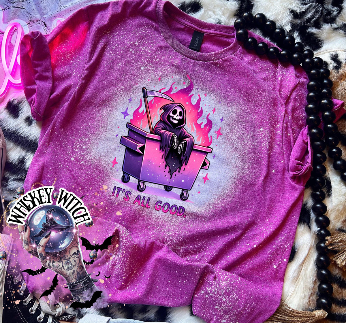 It’s All Good Grim Reaper | vintage | retro | distressed | custom | funny shirt | Halloween | gift | sarcastic | snarky | goth | custom