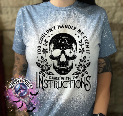 Sarcastic Skull Shirt, Witchy Goth Graphic Tee for Women, Snarky Alternative Statement T-Shirt