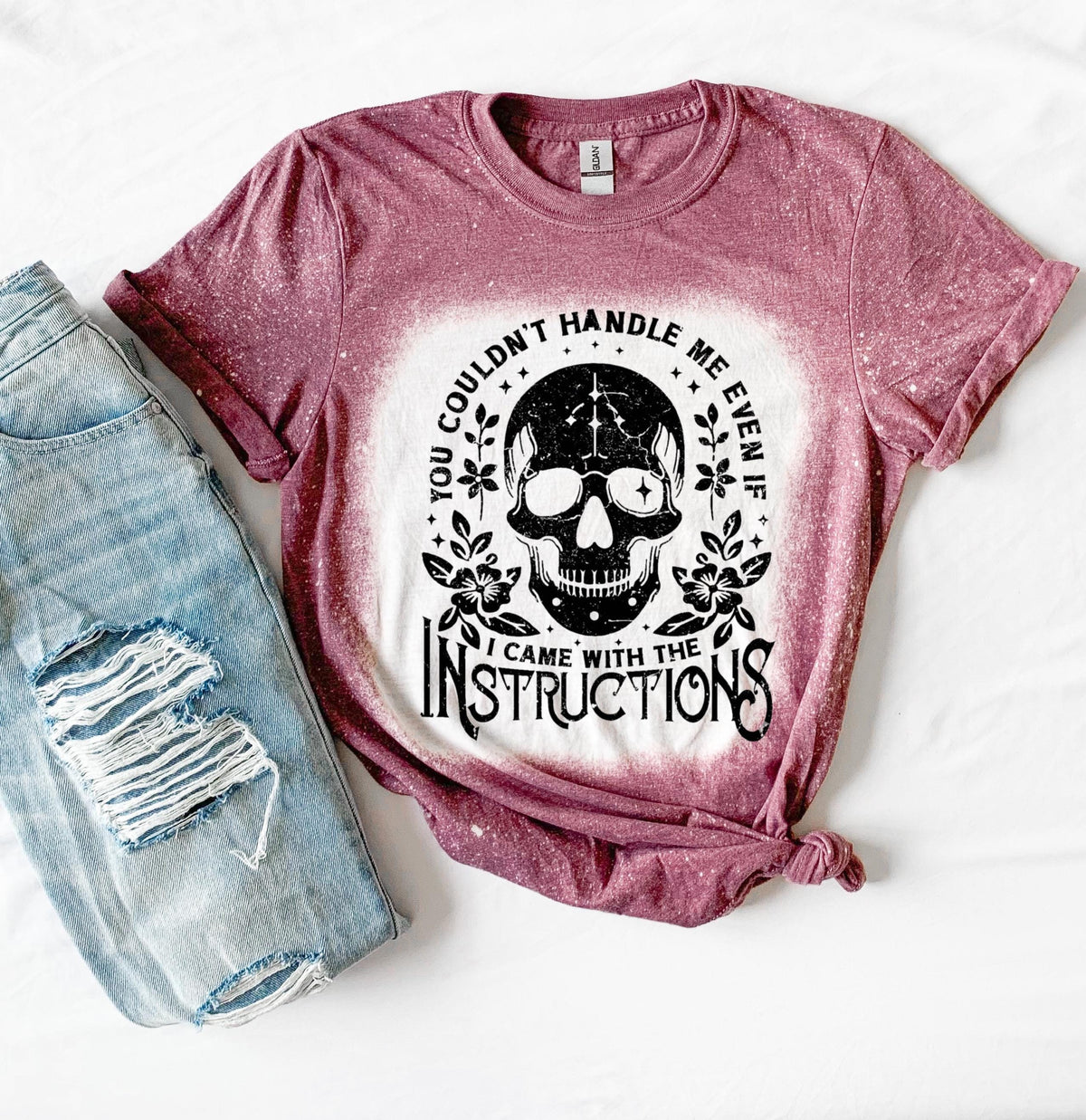 Sarcastic Skull Shirt, Witchy Goth Graphic Tee for Women, Snarky Alternative Statement T-Shirt