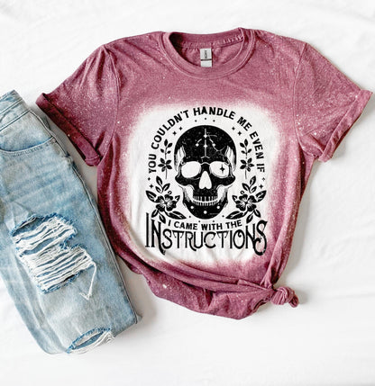 Sarcastic Skull Shirt, Witchy Goth Graphic Tee for Women, Snarky Alternative Statement T-Shirt