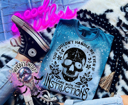 Sarcastic Skull Shirt, Witchy Goth Graphic Tee for Women, Snarky Alternative Statement T-Shirt