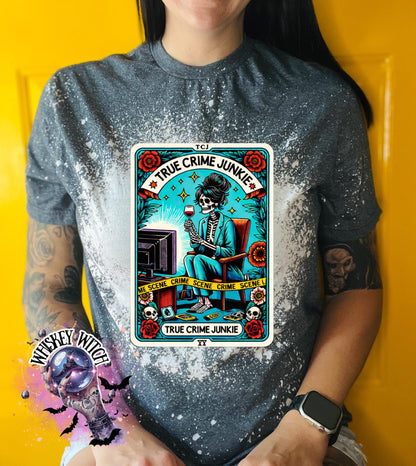 True Crime Junkie funny witchy shirt | sarcastic | trending | unique | vintage | retro | distressed | custom | funny | gift best seller