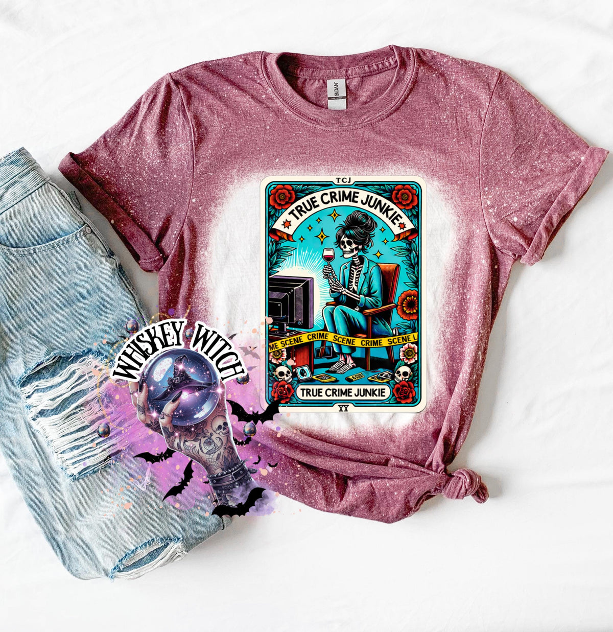 True Crime Junkie funny witchy shirt | sarcastic | trending | unique | vintage | retro | distressed | custom | funny | gift best seller