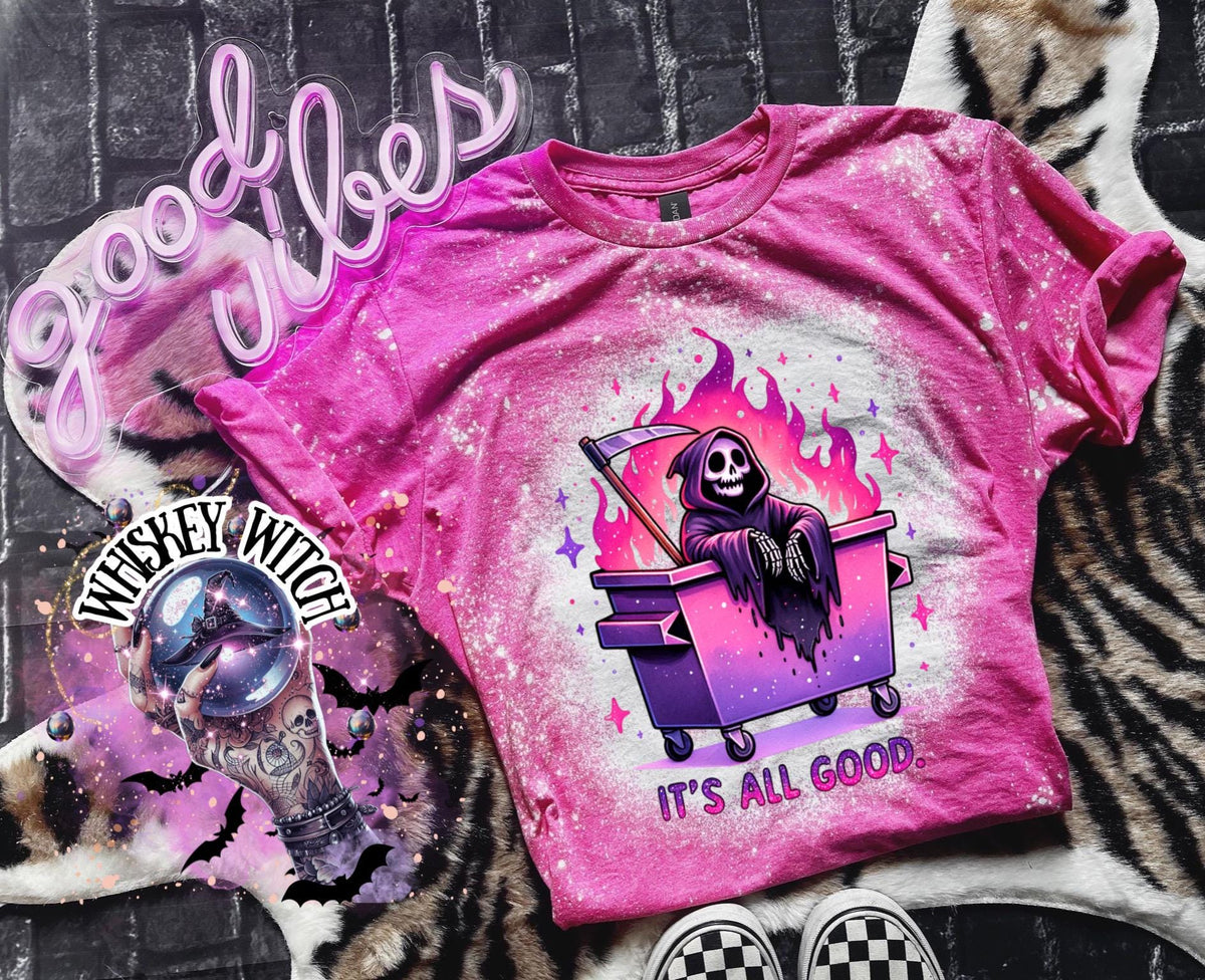 It’s All Good Grim Reaper | vintage | retro | distressed | custom | funny shirt | Halloween | gift | sarcastic | snarky | goth | custom