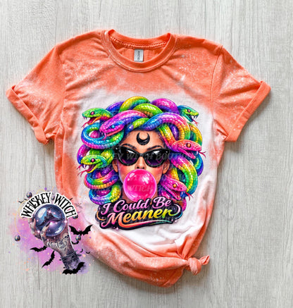 Neon Medusa Graphic Tee, Tattoo Style Snake Goddess Shirt, Alt Fashion Apparel