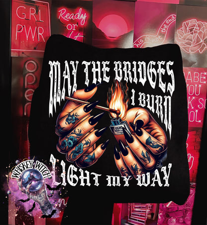 May the Bridges I burn witchy Funny T Shirt, Witchy Graphic Tee, Spooky Humor Shirt, Witch Aesthetic Top, soft tee, sarcastic shirt, gift